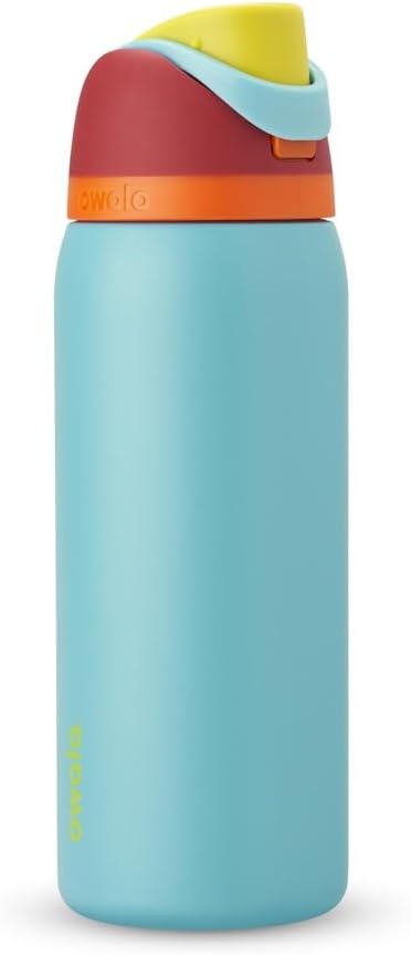 Owala FreeSip Insulated Stainless Steel Water Bottle with Straw, BPA-Free Sports Water Bottle, Great for Travel, 24 Oz, Very, Very Dark