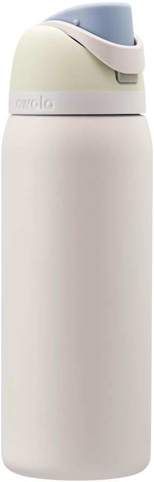 Owala FreeSip Insulated Stainless Steel Water Bottle with Straw, BPA-Free Sports Water Bottle, Great for Travel, 24 Oz, Very, Very Dark