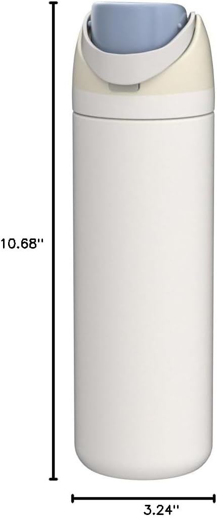 Owala FreeSip Insulated Stainless Steel Water Bottle with Straw, BPA-Free Sports Water Bottle, Great for Travel, 24 Oz, Very, Very Dark