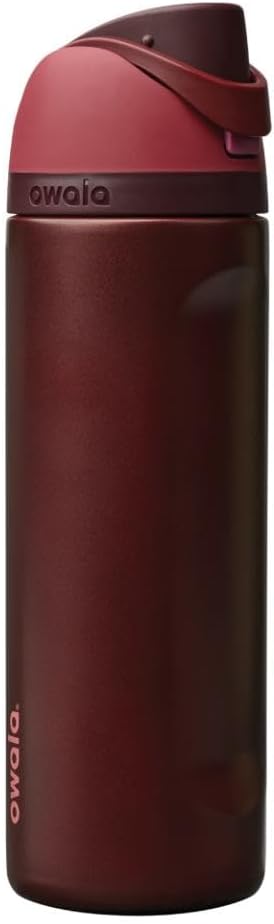 Owala FreeSip Insulated Stainless Steel Water Bottle with Straw, BPA-Free Sports Water Bottle, Great for Travel, 24 Oz, Very, Very Dark