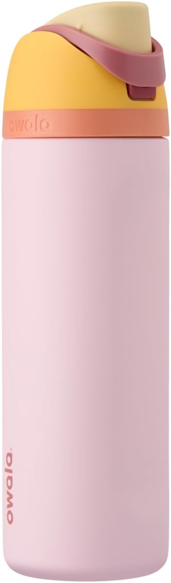Owala FreeSip Insulated Stainless Steel Water Bottle with Straw, BPA-Free Sports Water Bottle, Great for Travel, 24 Oz, Very, Very Dark