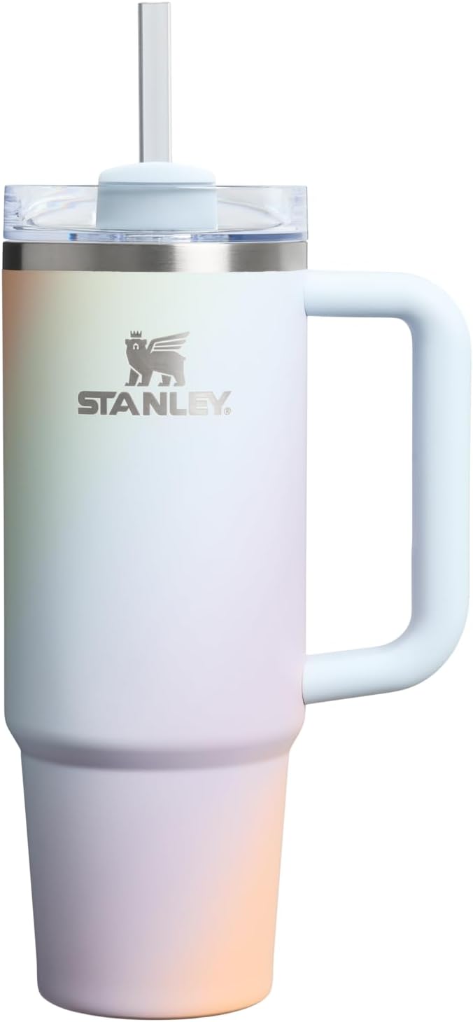 STANLEY Quencher H2.0 Tumbler with Handle and Straw 30 oz | Flowstate 3-Position Lid | Cup Holder Compatible for Travel | Insulated Stainless Steel Cup | BPA-Free | Rose Quartz 2.0