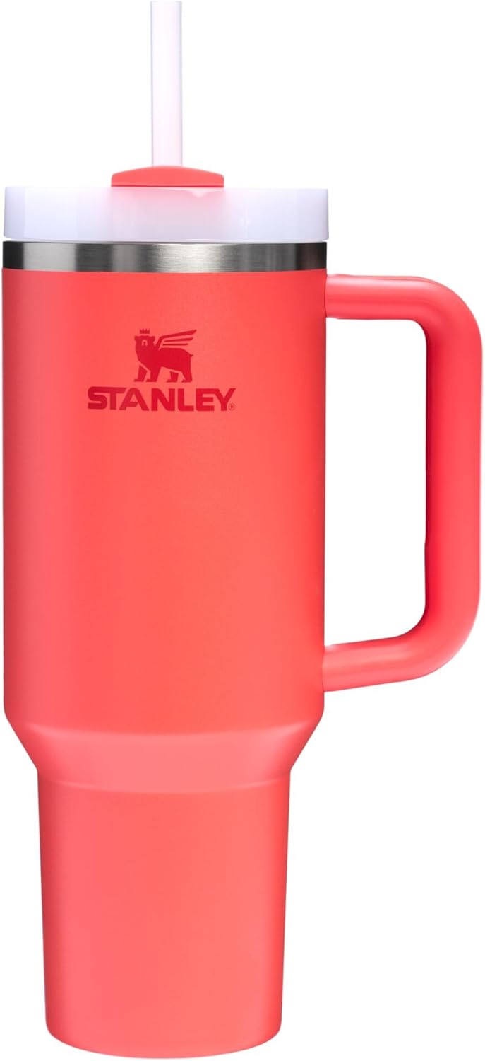 STANLEY Quencher H2.0 Tumbler with Handle and Straw 30 oz | Flowstate 3-Position Lid | Cup Holder Compatible for Travel | Insulated Stainless Steel Cup | BPA-Free | Rose Quartz 2.0