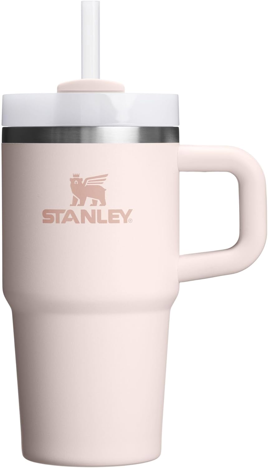 STANLEY Quencher H2.0 Tumbler with Handle and Straw 30 oz | Flowstate 3-Position Lid | Cup Holder Compatible for Travel | Insulated Stainless Steel Cup | BPA-Free | Rose Quartz 2.0