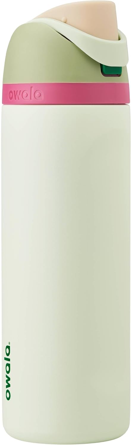 Owala FreeSip Insulated Stainless Steel Water Bottle with Straw, BPA-Free Sports Water Bottle, Great for Travel, 24 Oz, Very, Very Dark