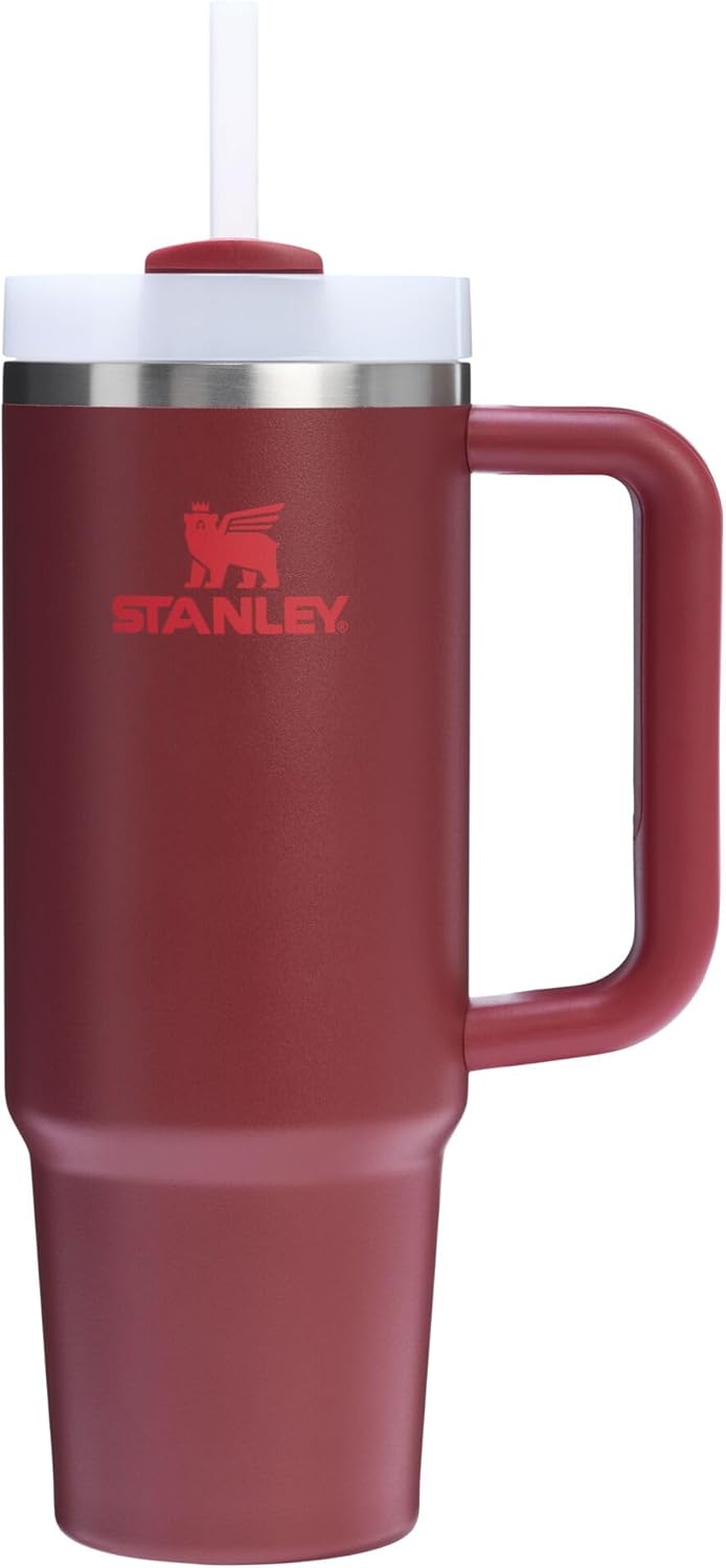 STANLEY Quencher H2.0 Tumbler with Handle and Straw 30 oz | Flowstate 3-Position Lid | Cup Holder Compatible for Travel | Insulated Stainless Steel Cup | BPA-Free | Rose Quartz 2.0