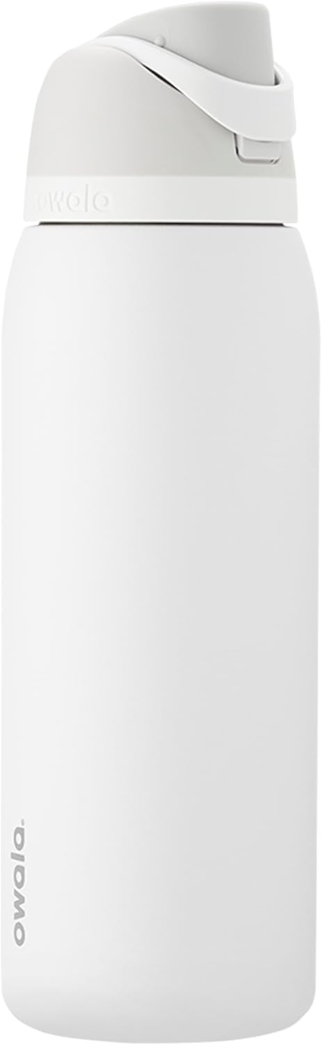 Owala FreeSip Insulated Stainless Steel Water Bottle with Straw, BPA-Free Sports Water Bottle, Great for Travel, 24 Oz, Very, Very Dark