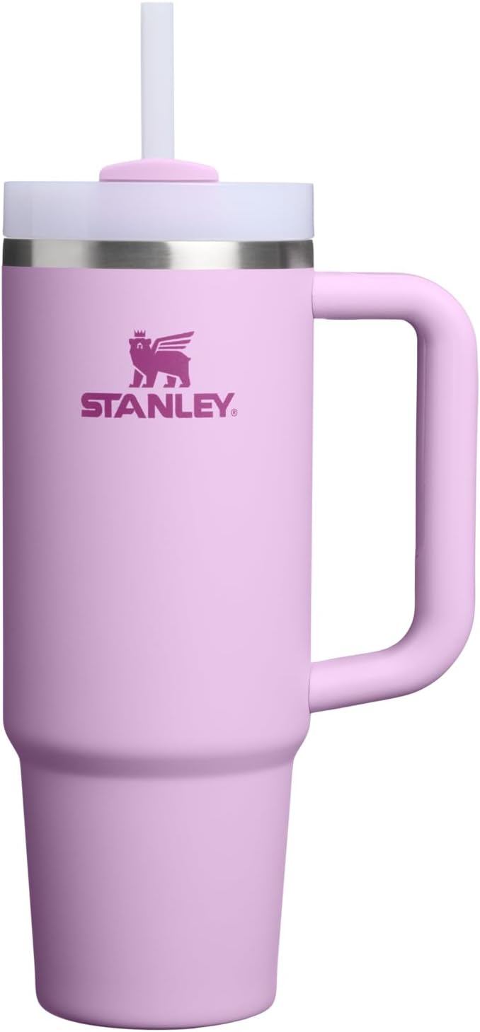 STANLEY Quencher H2.0 Tumbler with Handle and Straw 30 oz | Flowstate 3-Position Lid | Cup Holder Compatible for Travel | Insulated Stainless Steel Cup | BPA-Free | Rose Quartz 2.0
