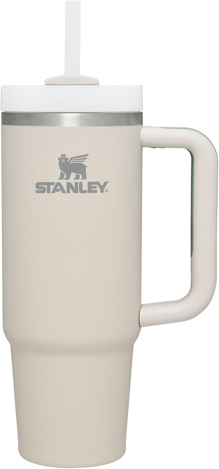 STANLEY Quencher H2.0 Tumbler with Handle and Straw 30 oz | Flowstate 3-Position Lid | Cup Holder Compatible for Travel | Insulated Stainless Steel Cup | BPA-Free | Rose Quartz 2.0