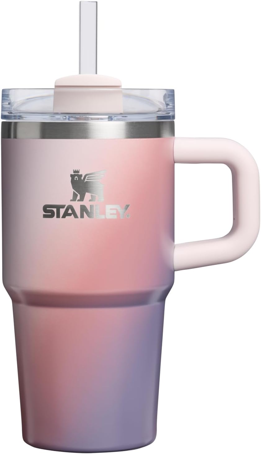 STANLEY Quencher H2.0 Tumbler with Handle and Straw 30 oz | Flowstate 3-Position Lid | Cup Holder Compatible for Travel | Insulated Stainless Steel Cup | BPA-Free | Rose Quartz 2.0