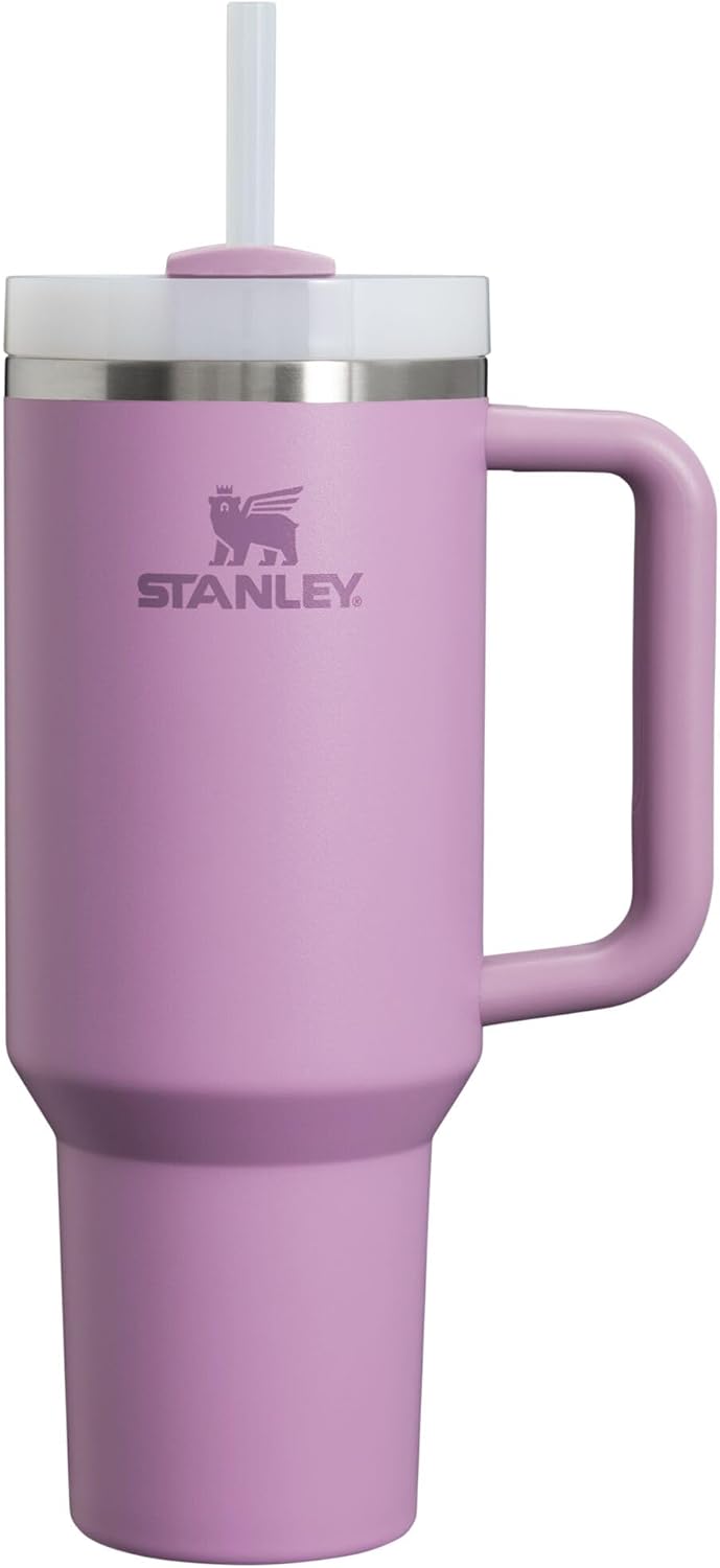 STANLEY Quencher H2.0 Tumbler with Handle and Straw 30 oz | Flowstate 3-Position Lid | Cup Holder Compatible for Travel | Insulated Stainless Steel Cup | BPA-Free | Rose Quartz 2.0