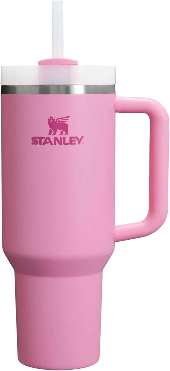 STANLEY Quencher H2.0 Tumbler with Handle and Straw 30 oz | Flowstate 3-Position Lid | Cup Holder Compatible for Travel | Insulated Stainless Steel Cup | BPA-Free | Rose Quartz 2.0