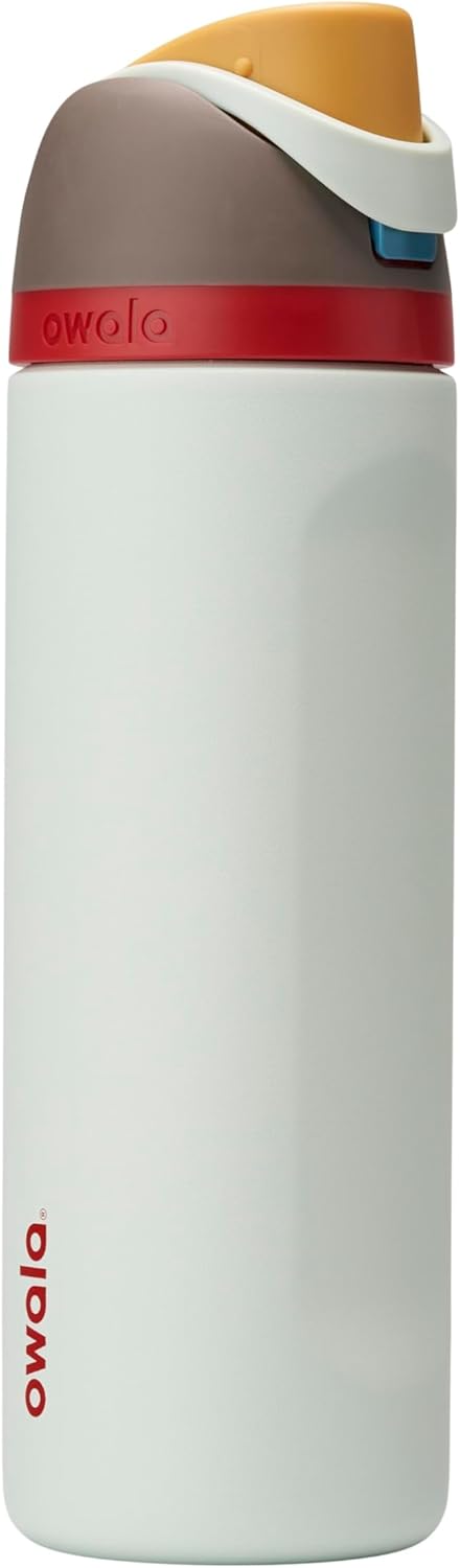 Owala FreeSip Insulated Stainless Steel Water Bottle with Straw, BPA-Free Sports Water Bottle, Great for Travel, 24 Oz, Very, Very Dark