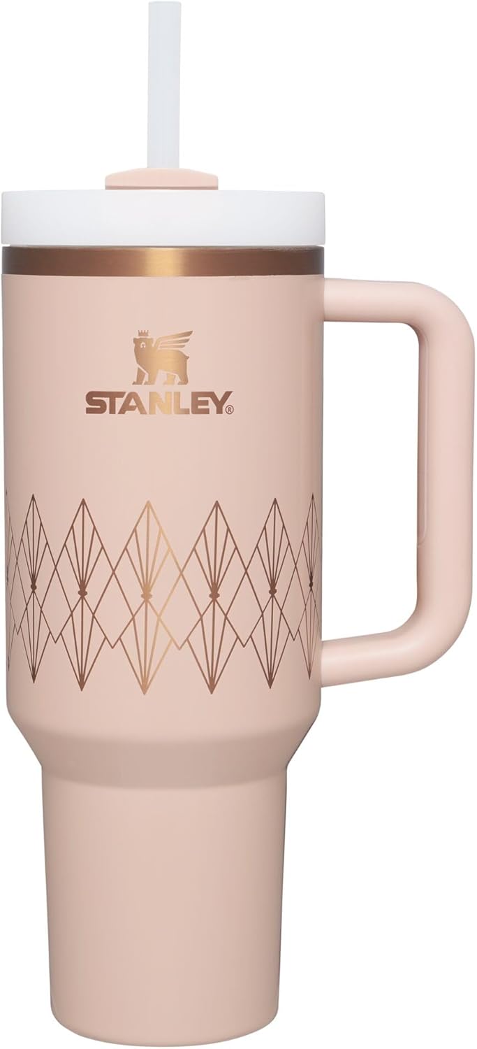 STANLEY Quencher H2.0 Tumbler with Handle and Straw 30 oz | Flowstate 3-Position Lid | Cup Holder Compatible for Travel | Insulated Stainless Steel Cup | BPA-Free | Rose Quartz 2.0
