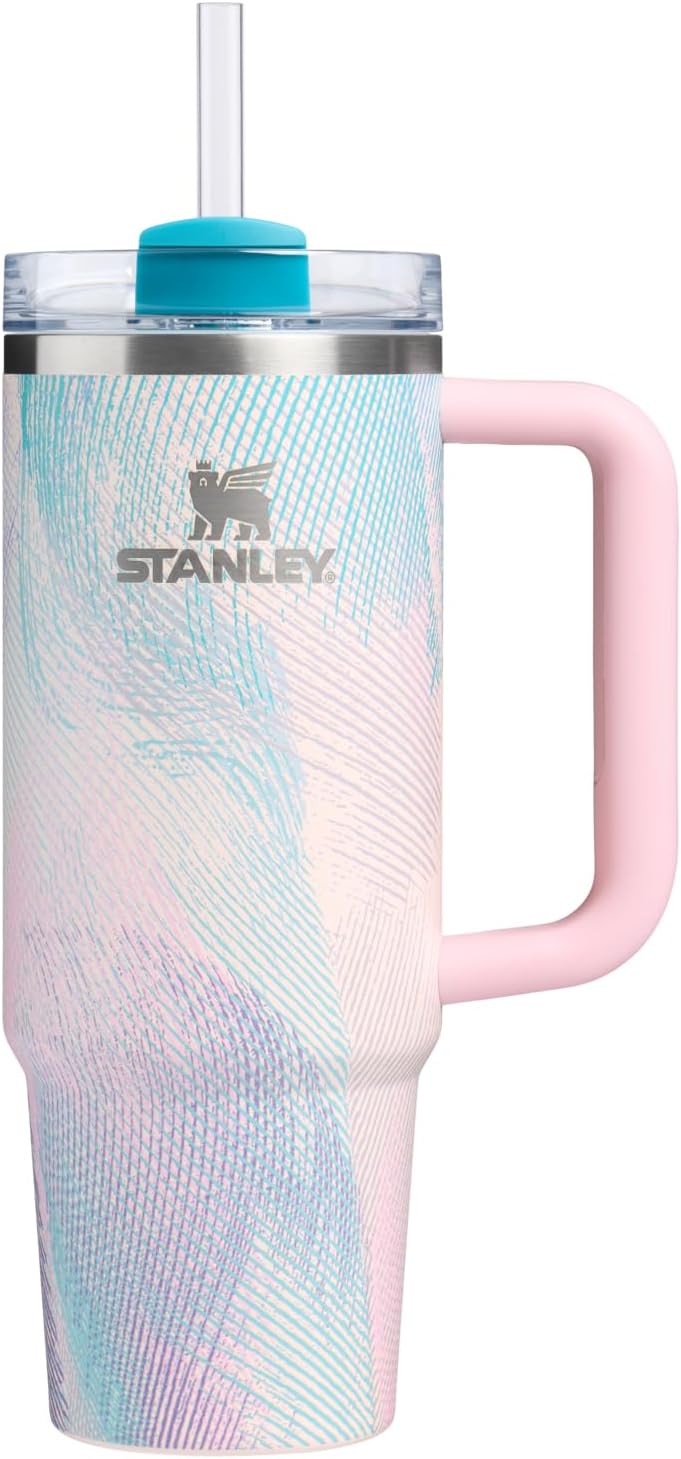 STANLEY Quencher H2.0 Tumbler with Handle and Straw 30 oz | Flowstate 3-Position Lid | Cup Holder Compatible for Travel | Insulated Stainless Steel Cup | BPA-Free | Rose Quartz 2.0
