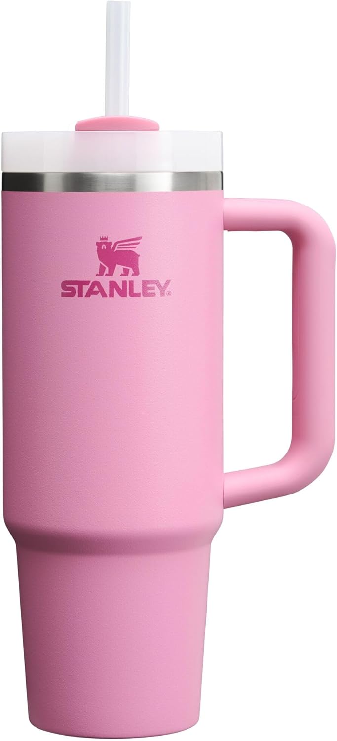 STANLEY Quencher H2.0 Tumbler with Handle and Straw 30 oz | Flowstate 3-Position Lid | Cup Holder Compatible for Travel | Insulated Stainless Steel Cup | BPA-Free | Rose Quartz 2.0