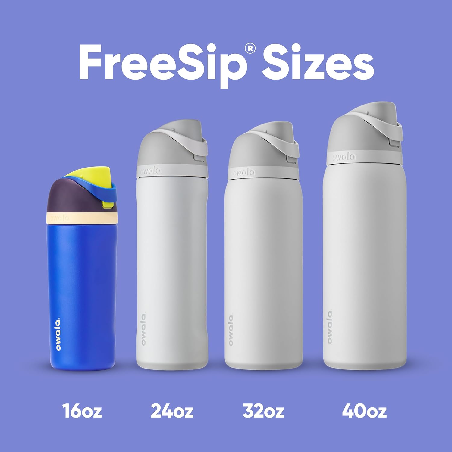 Owala FreeSip Insulated Stainless Steel Water Bottle with Straw, BPA-Free Sports Water Bottle, Great for Travel, 24 Oz, Very, Very Dark