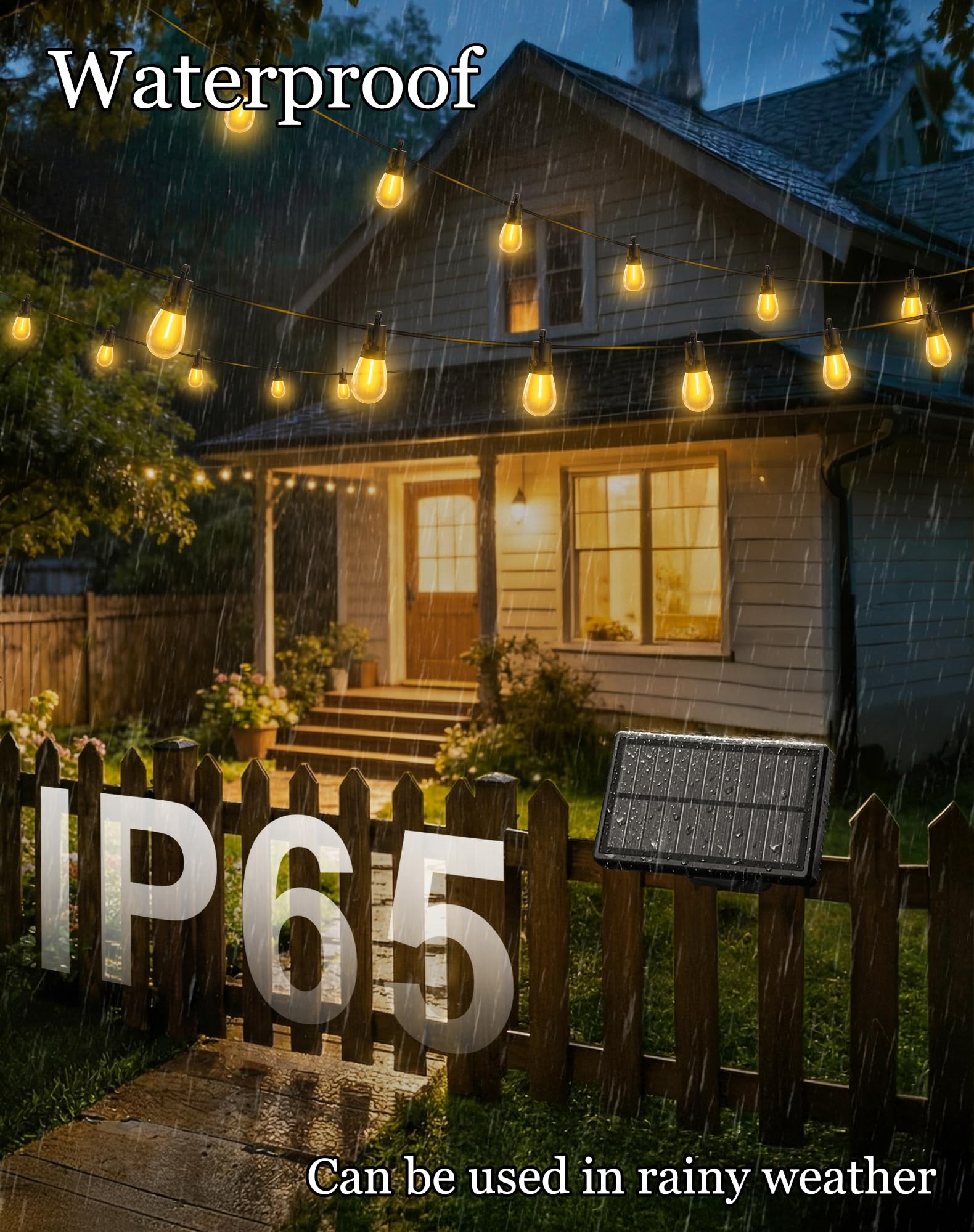 50ft-Solar-Powered-Lights-Outdoor-Waterproof-String Lights-Outside-Patio-Yard-Garden-Fence-Backyard-Deck-Porch-Balcony-Patios-Camping-Battery-Operated-LED-Fairy-Strip-Lighting-Hanging-Edison-Bulbs-S14