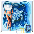 HIHOHO Beach Blanket Waterproof Sandproof Extra Large Beach Mat 79" X 83"/120"x108"for 1-8 Adults Quick Drying Durable Outdoor Picnic Mat for Beach Travel Camping Hiking