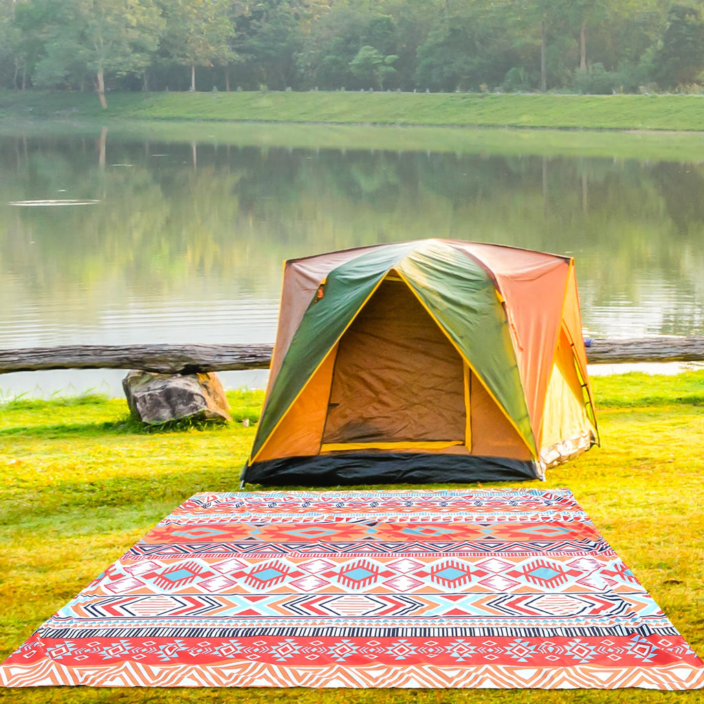 HIHOHO Beach Blanket Waterproof Sandproof Extra Large Beach Mat 79" X 83"/120"x108"for 1-8 Adults Quick Drying Durable Outdoor Picnic Mat for Beach Travel Camping Hiking