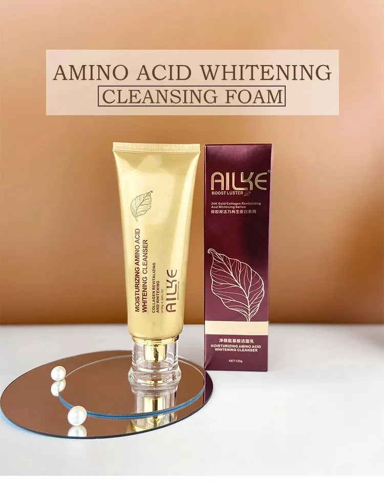 AILKE Collagen Lightening Face Care Set, Moisturizing, Even Skin Tone, Anti-Aging, Wrinkles, For All Skin Types Cosmetics