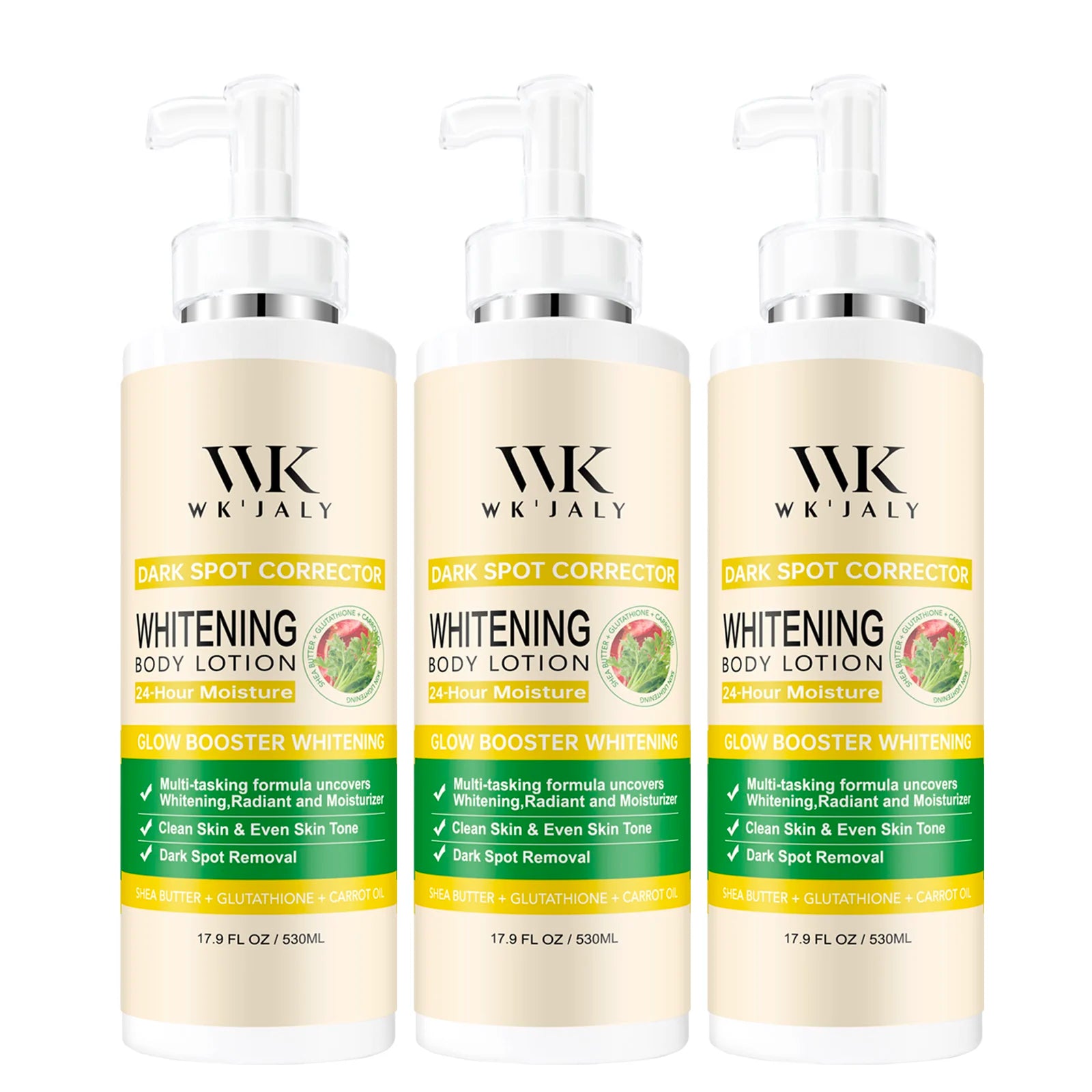 WK JALY Whitening Skin Care Set for All Skin Tone, Moisturizing Face and Body, Remove Acne, Dark Spots, Melanin, Freckles