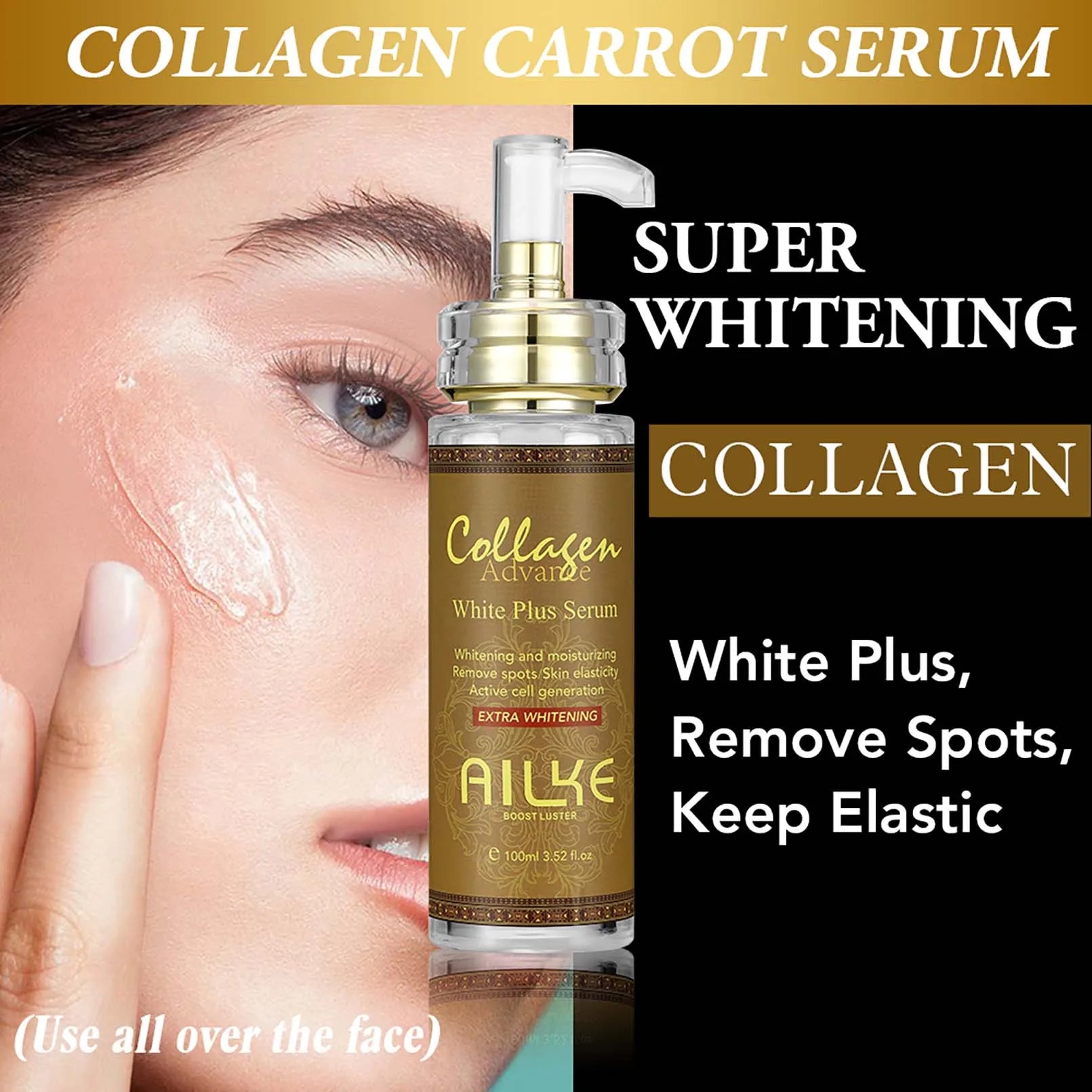 AILKE Whitening Skin Care Set, With Nicotinamide, Glutathione, Moisturizing, Even Skin Tone, Remove Dark Spot, Freckle, Melanin