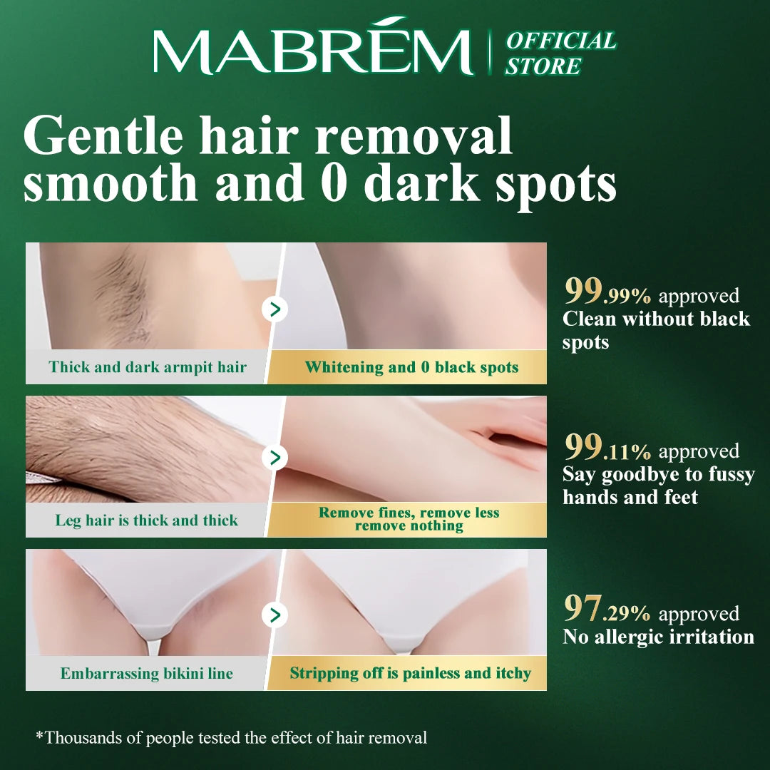 MABREM Hair Removal Cream Painless Hair Remover For Armpit Legs and Arms Skin Care Body Care Depilatory Cream 40g