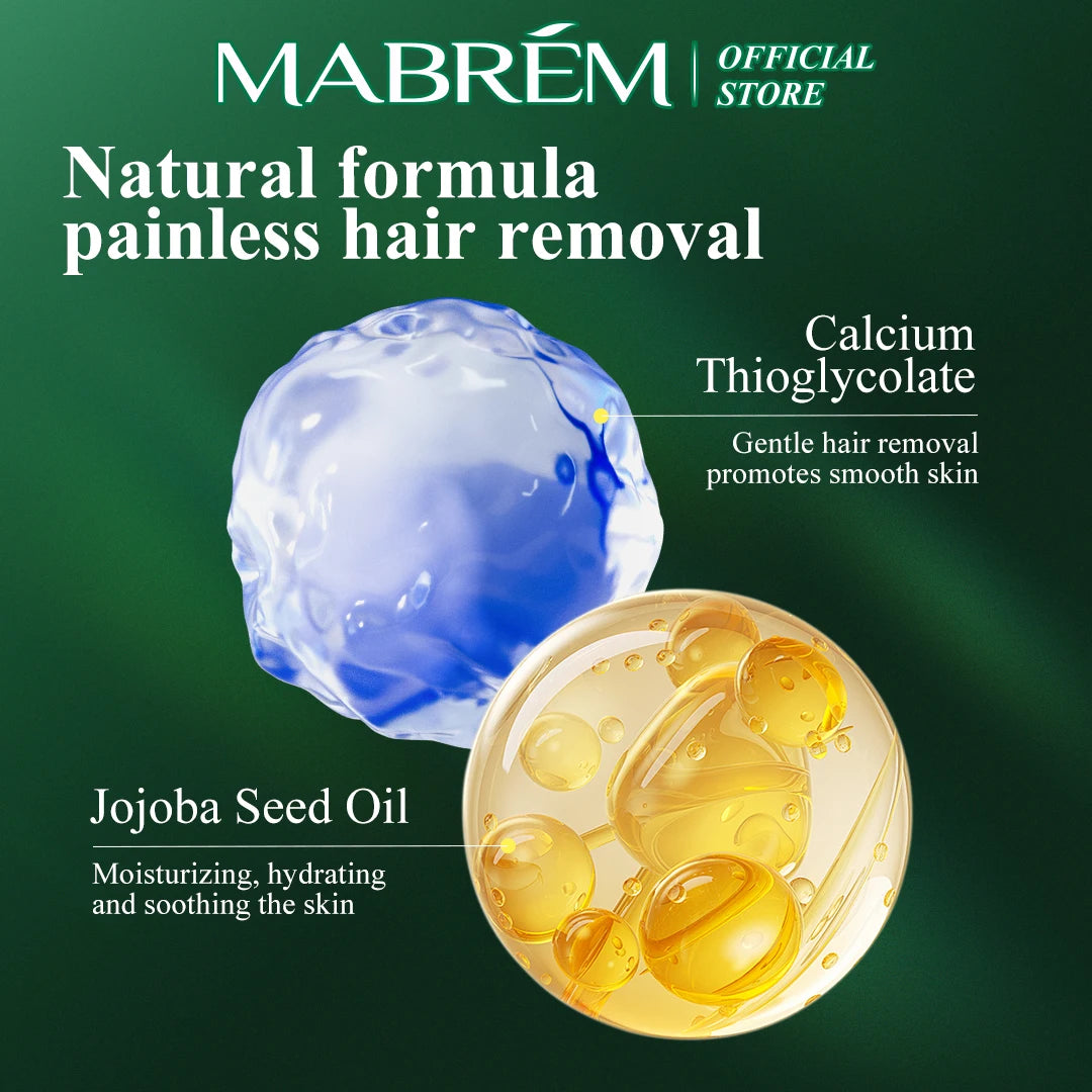 MABREM Hair Removal Cream Painless Hair Remover For Armpit Legs and Arms Skin Care Body Care Depilatory Cream 40g