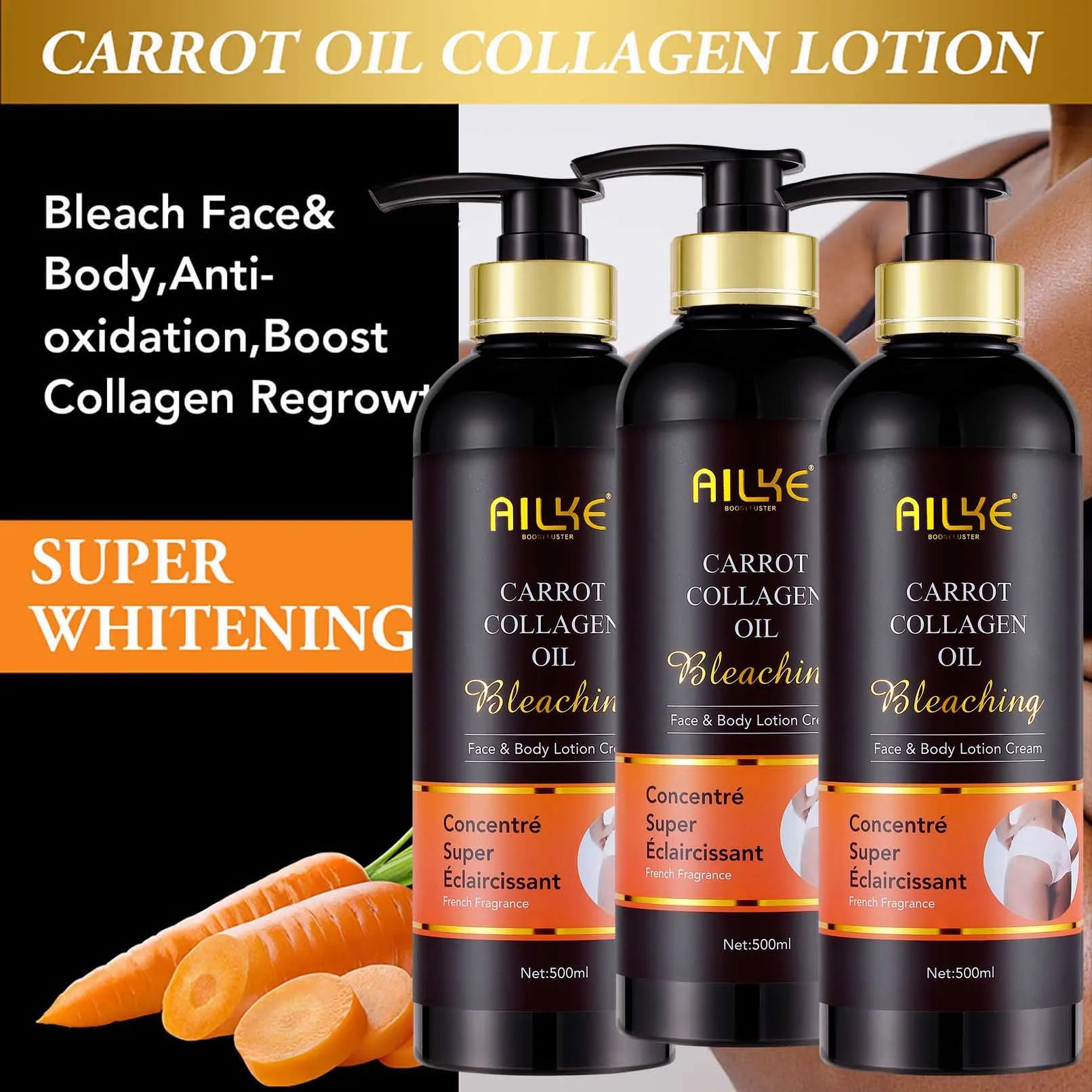 AILKE Whitening Skin Care Set, With Nicotinamide, Glutathione, Moisturizing, Even Skin Tone, Remove Dark Spot, Freckle, Melanin