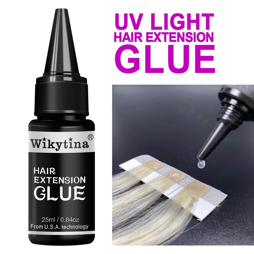 2026 WIKYTINA NEW UV Light Hair Extensions Kit V Light Hair Extension Machine Professional Tools Glue for Hair Extensions