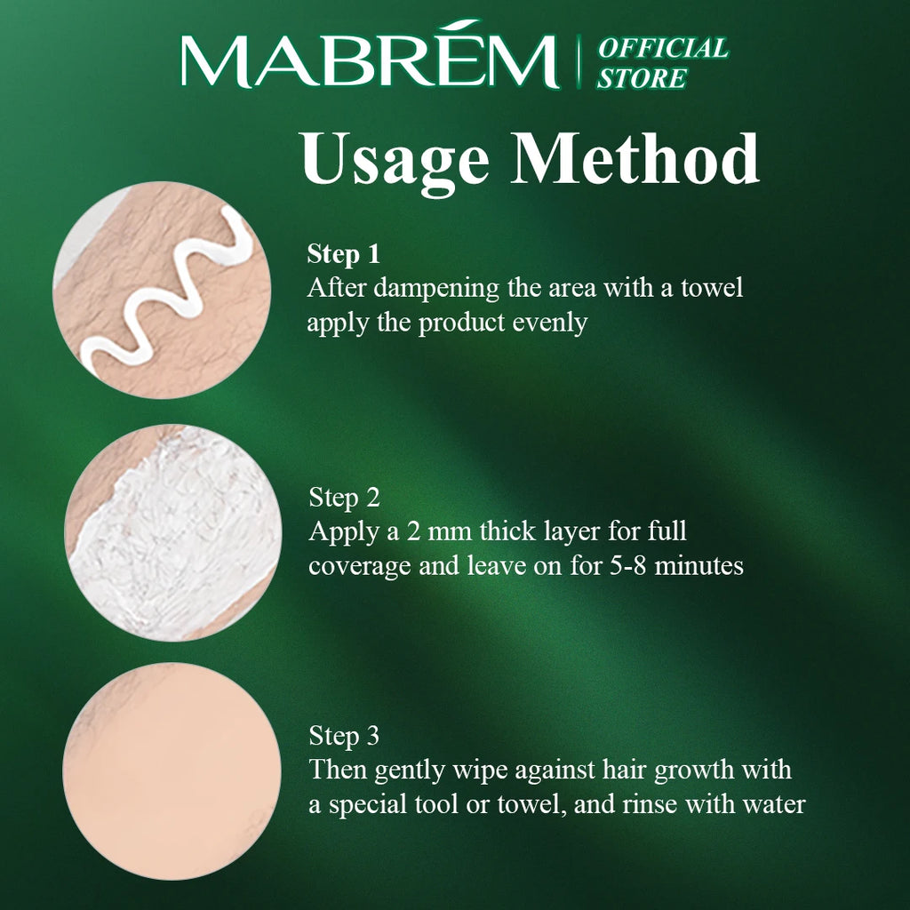 MABREM Hair Removal Cream Painless Hair Remover For Armpit Legs and Arms Skin Care Body Care Depilatory Cream 40g