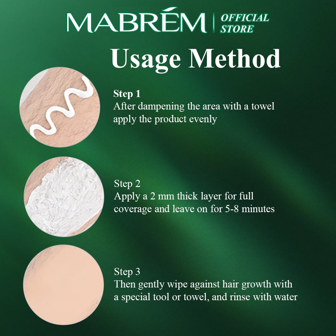 MABREM Hair Removal Cream Painless Hair Remover For Armpit Legs and Arms Skin Care Body Care Depilatory Cream 40g